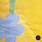 Yellow Floral Spring Applique Quilted Table Runner