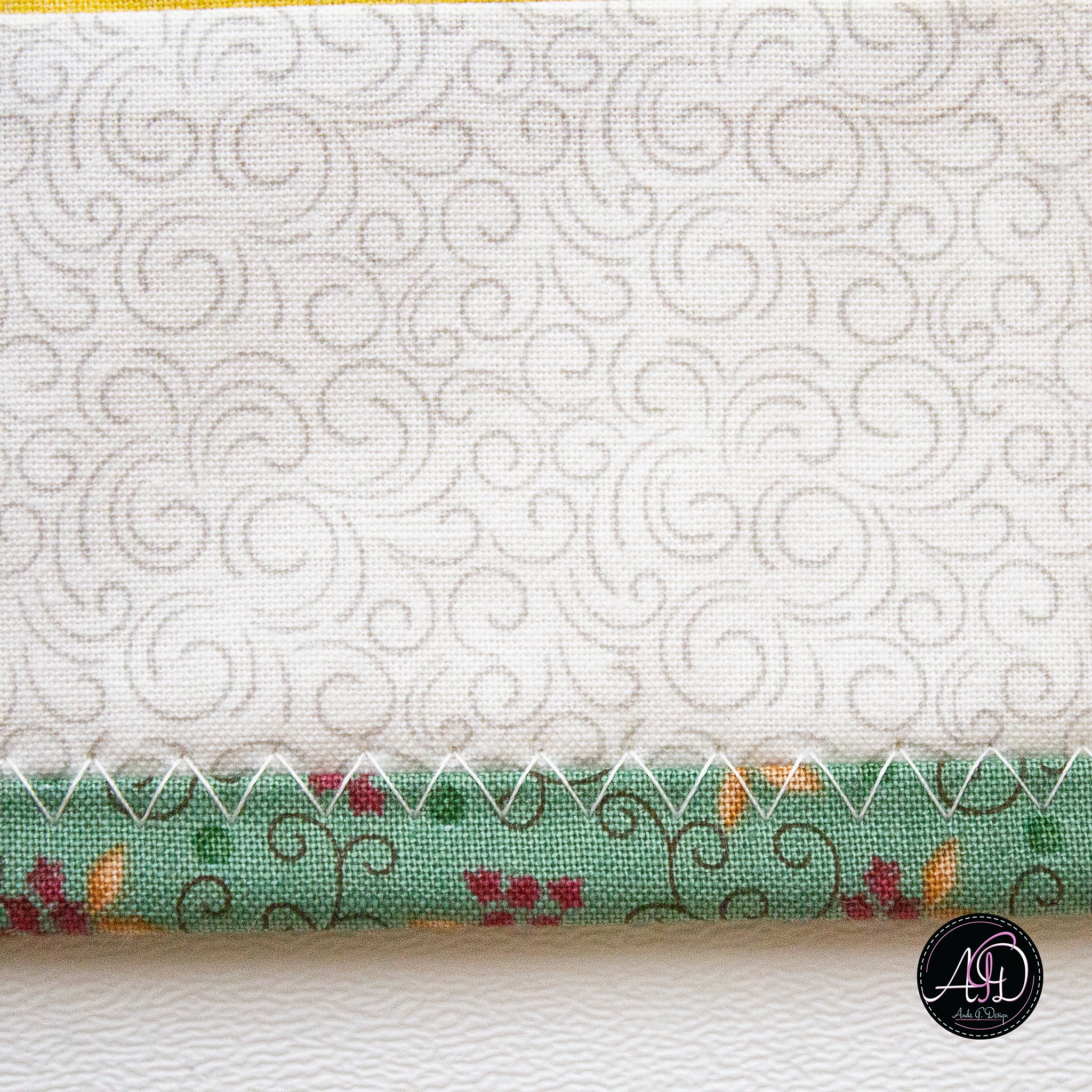 Yellow Floral Spring Applique Quilted Table Runner