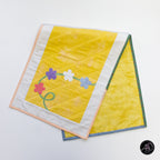 Yellow Floral Spring Applique Quilted Table Runner