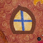 Autumn Acorn House Quilted Applique Wall Hanging