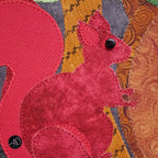Autumn Acorn House Quilted Applique Wall Hanging
