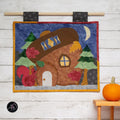 Autumn Acorn House Quilted Applique Wall Hanging