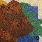 Autumn Acorn and Squirrel Quilted Applique Table Runner