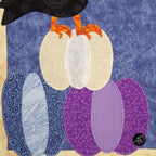 Autumn Crow and Pumpkin Quilted Applique Table Runner