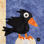 Autumn Crow and Pumpkin Quilted Applique Table Runner