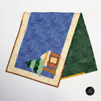 Autumn Fox and Treehouse Quilted Applique Table Runner