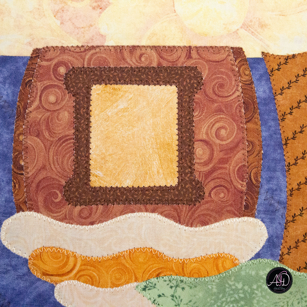 Autumn Fox and Treehouse Quilted Applique Table Runner