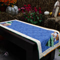 Autumn Fox and Treehouse Quilted Applique Table Runner