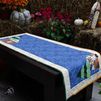 Autumn Fox and Treehouse Quilted Applique Table Runner