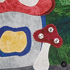 Autumn Mushroom Cottage Quilted Applique Wall Hanging