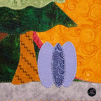 Autumn Pumpkin Cottage Quilted Applique Wall Hanging