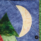 Autumn Pumpkin Cottage Quilted Applique Wall Hanging