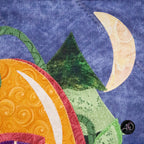 Autumn Pumpkin Cottage Quilted Applique Wall Hanging