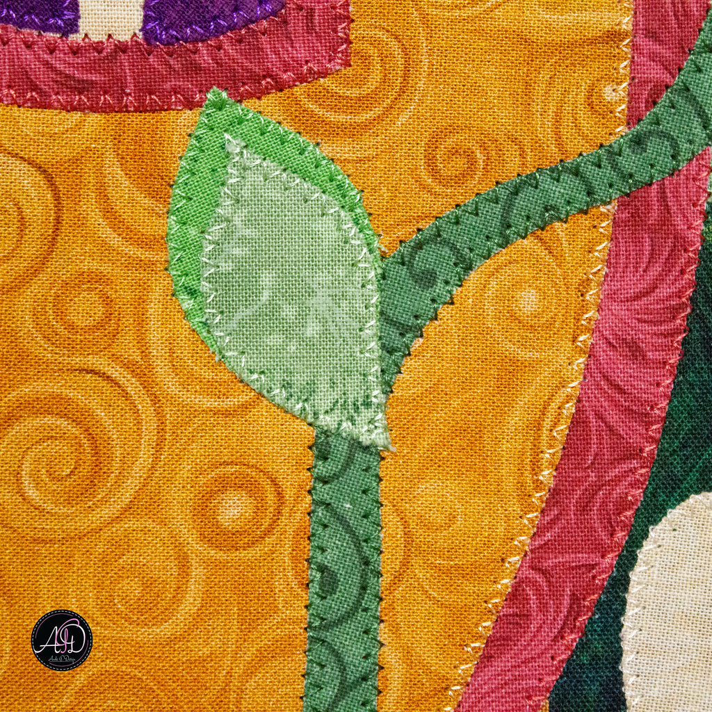 Autumn Pumpkin Cottage Quilted Applique Wall Hanging