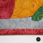 Autumn Pumpkin Cottage Quilted Applique Wall Hanging