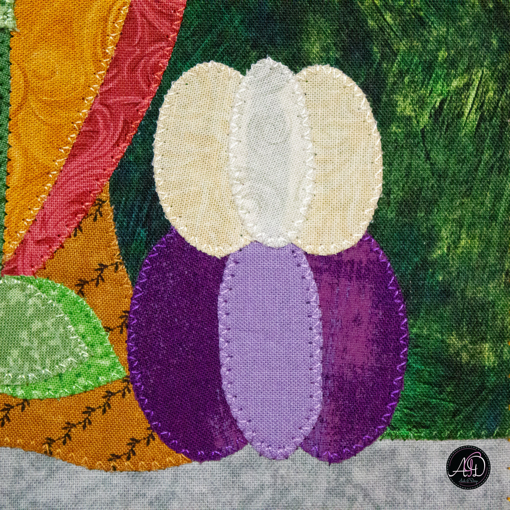 Autumn Pumpkin Cottage Quilted Applique Wall Hanging