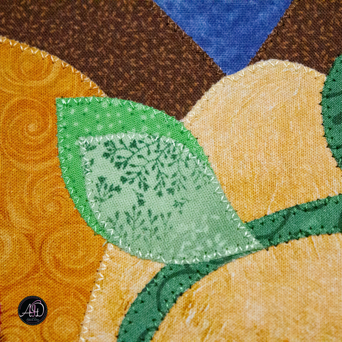 Autumn Pumpkin Cottage Quilted Applique Wall Hanging