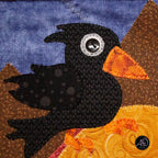 Autumn Pumpkin Cottage Quilted Applique Wall Hanging