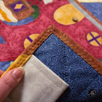 Autumn Treehouse Cottage Quilted Applique Wall Hanging